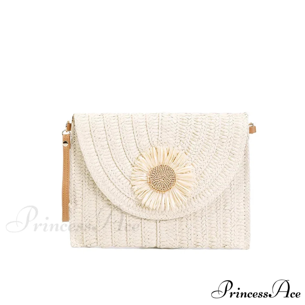 Maize Sheath Interlace Straw Pouch Wristlet