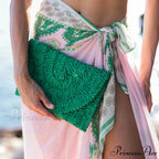 Maize Sheath Interlace Straw Pouch Wristlet