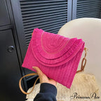 Maize Sheath Interlace Straw Pouch Wristlet