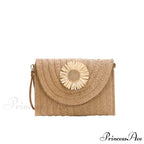 Maize Sheath Interlace Straw Pouch Wristlet