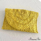 Maize Sheath Interlace Straw Pouch Wristlet