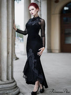 Mall Goth High Waist Ruffle Fishtail Half Women Slim Fold Elastic Wrapped Hip Sweet Skirt