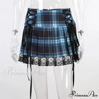 Mall Gothic Grunge Summer Mini Women Y2K Vintage Lace Harajuku Streetwear High Waist Bandage Sexy Skirt