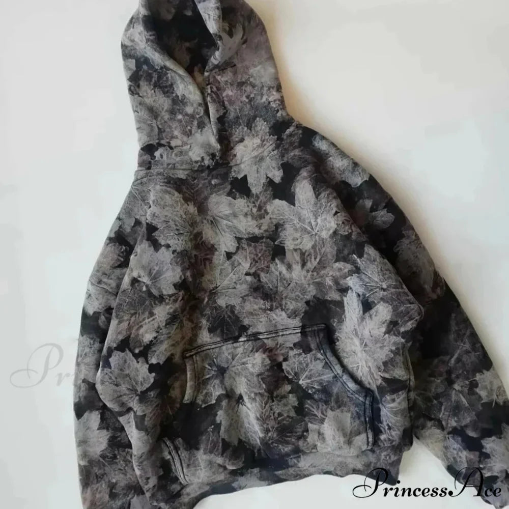 Maple Leaf Visual Pullover Hoodie