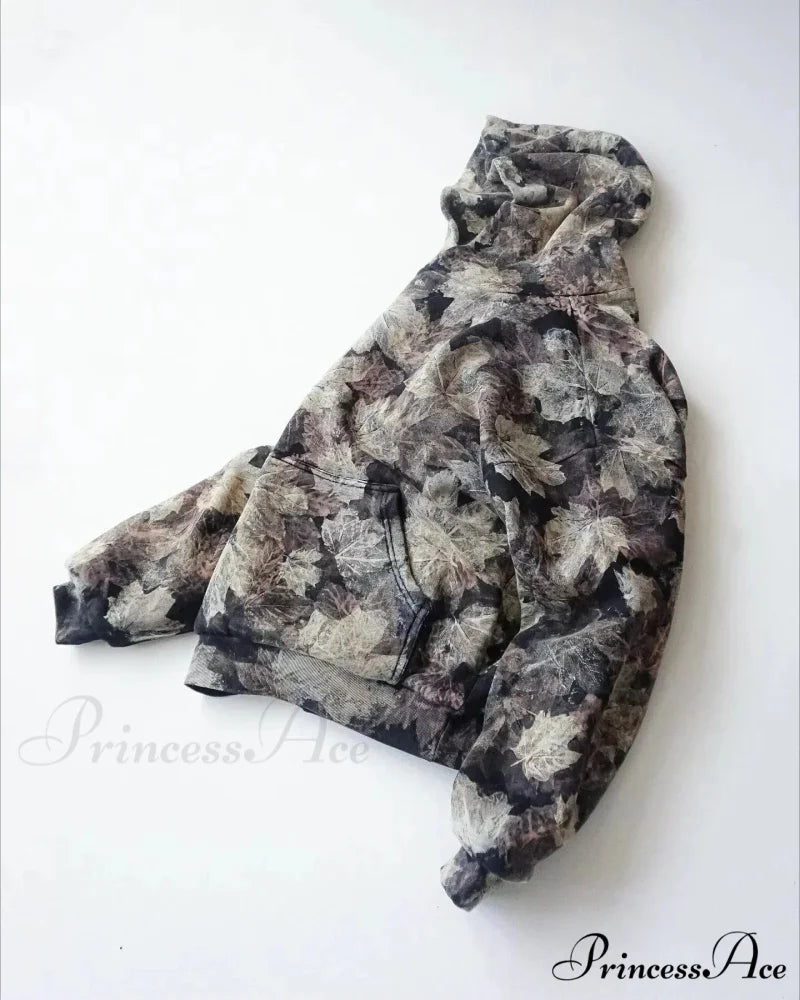 Maple Leaf Visual Pullover Hoodie