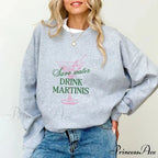 Martini Save Water Dirty Cocktail Funny Tini Time Christmas Hoodie