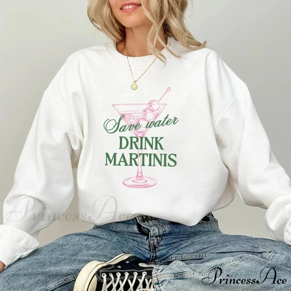 Martini Save Water Dirty Cocktail Funny Tini Time Christmas Hoodie