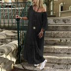 Maxi Long Summer O Neck Dress