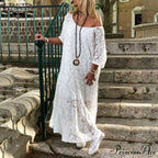 Maxi Long Summer O Neck Dress