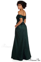 Megan Taffeta Off Charming The Shoulder Ball Gown
