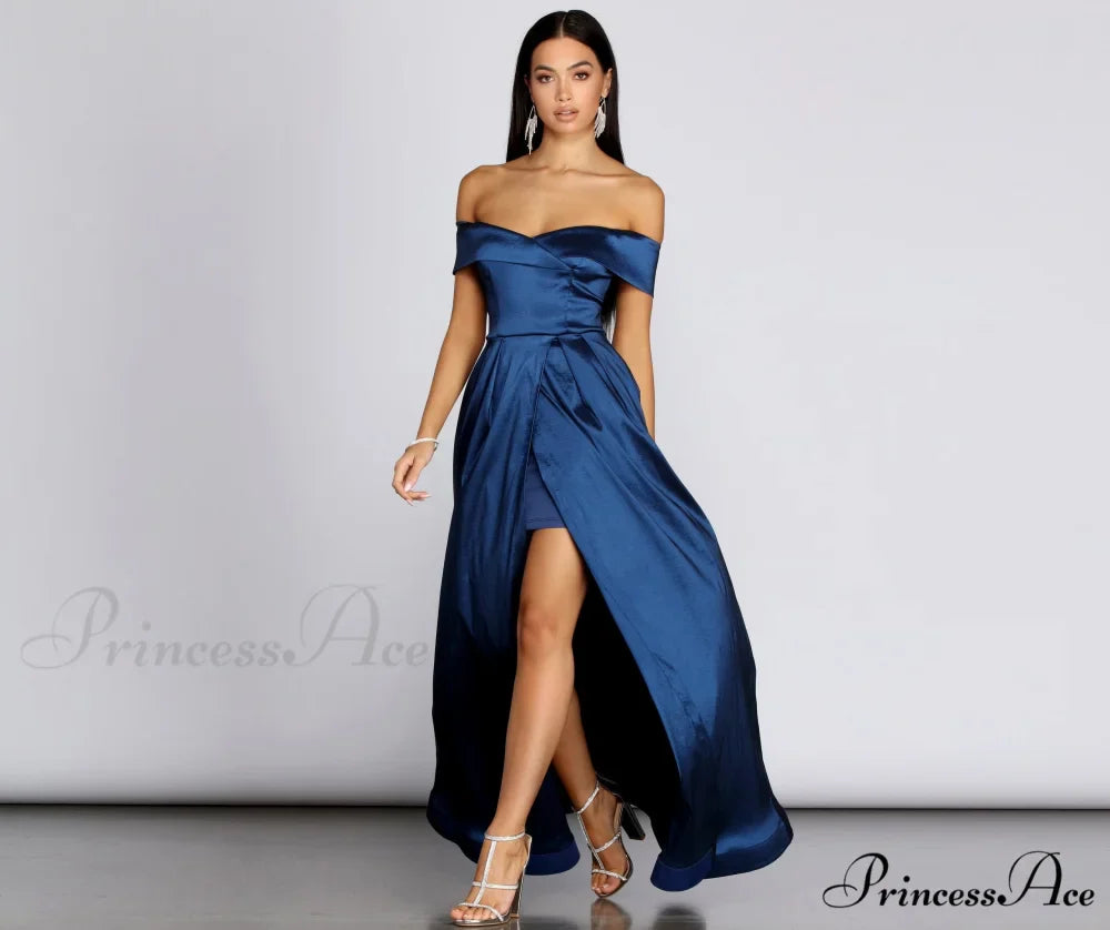 Megan Taffeta Off Charming The Shoulder Ball Gown