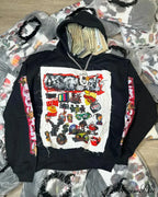 Mended Pullover Sweatshirt Hoodie