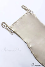 Mental Coating Tie-straps Backless Dress