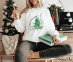 Merry Bright Light Tree Girl Christmas Hoodie