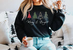 Merry Bright Modern Female Outdoors All-match Christmas Hoodie