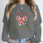Merry Candy Cane Christmas Club Round Neck Christmas Hoodie