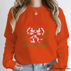 Merry Candy Cane Christmas Club Round Neck Christmas Hoodie