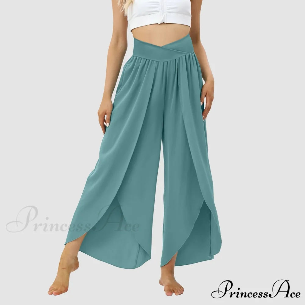 Mesh Frilled Folded Warm-weather Trousers