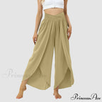Mesh Frilled Folded Warm-weather Trousers