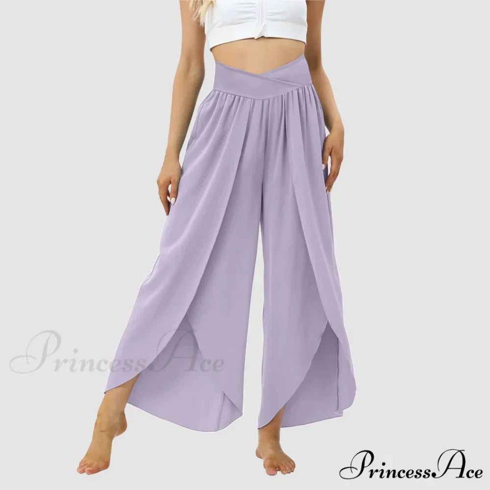 Mesh Frilled Folded Warm-weather Trousers