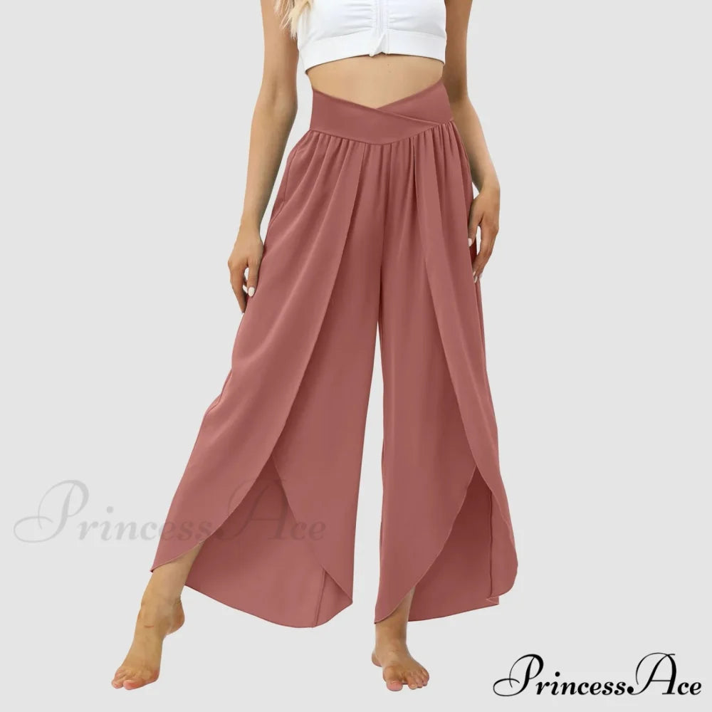 Mesh Frilled Folded Warm-weather Trousers