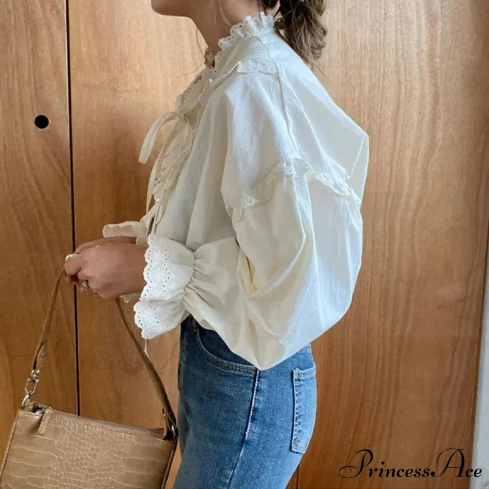 Mesh Hollow-Out Extended Sleeve Top