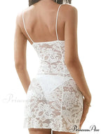 Mesh See Through Sleeveless Spaghetti Strap V neck Mini Dress