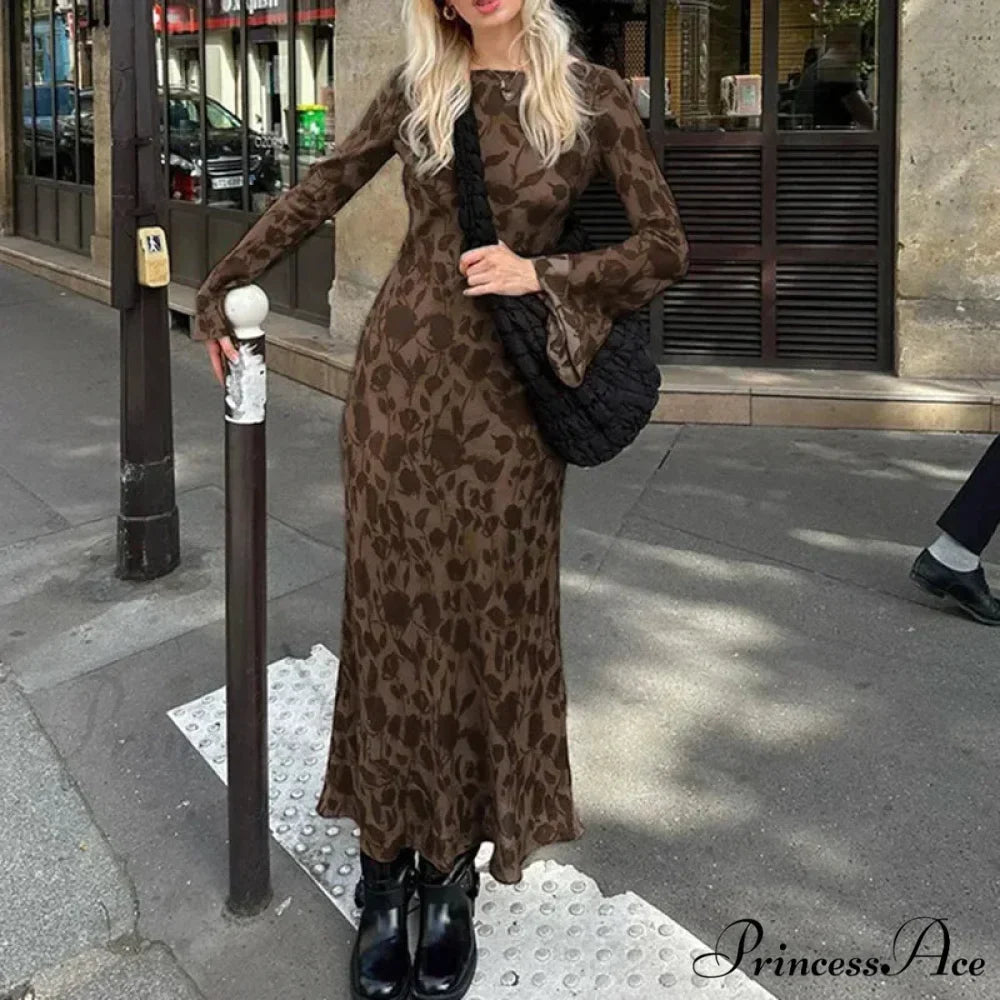 Mesh Sheer Slip Party Club Maxi Dress