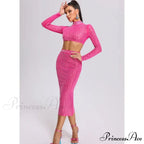 Mesh Top Skirt Sparkling Party Dress