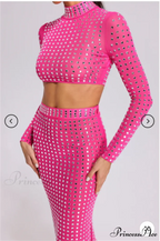 Mesh Top Skirt Sparkling Party Dress