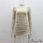 Mesh Waist Bodycon Mini Dress