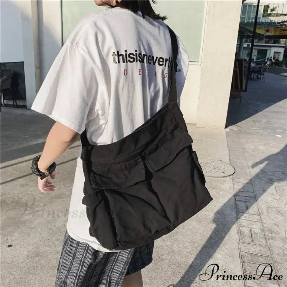 Messenger Spacious Capacity Canvas Crossbody