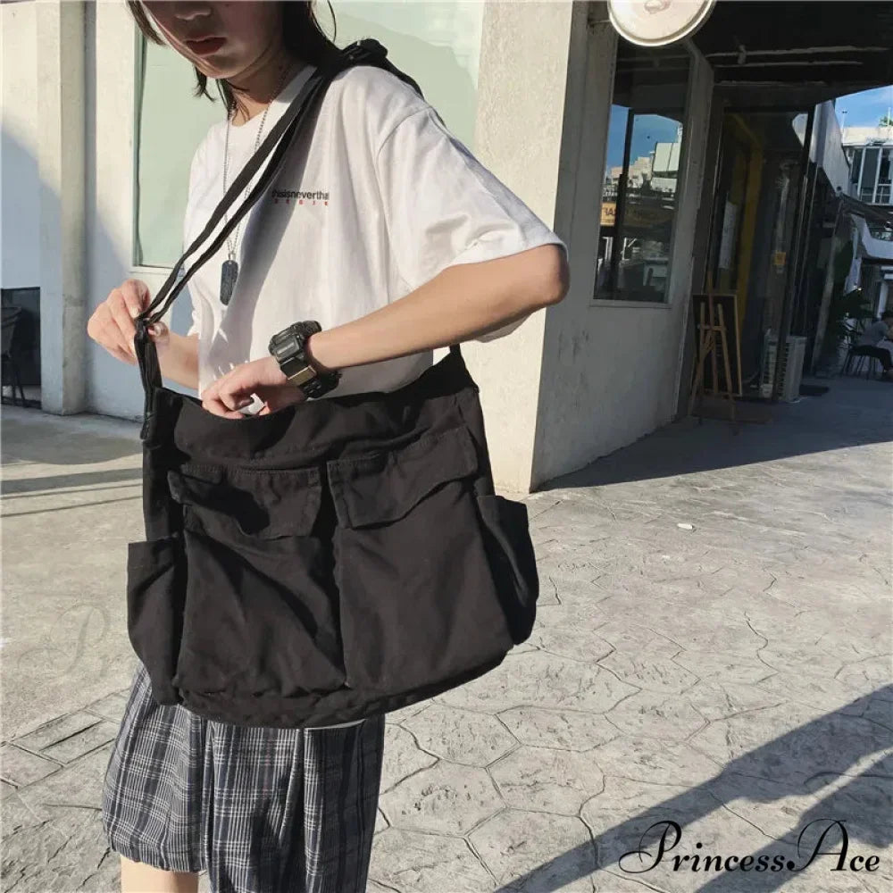 Messenger Spacious Capacity Canvas Crossbody