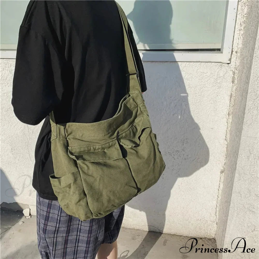 Messenger Spacious Capacity Canvas Crossbody