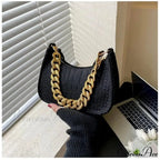 Metal Chain Shoulder Handbag Stylish Clutch