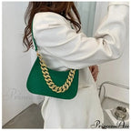 Metal Chain Shoulder Handbag Stylish Clutch