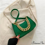Metal Chain Shoulder Handbag Stylish Clutch