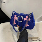 Metal Clasp Canvas Shoulder Bag