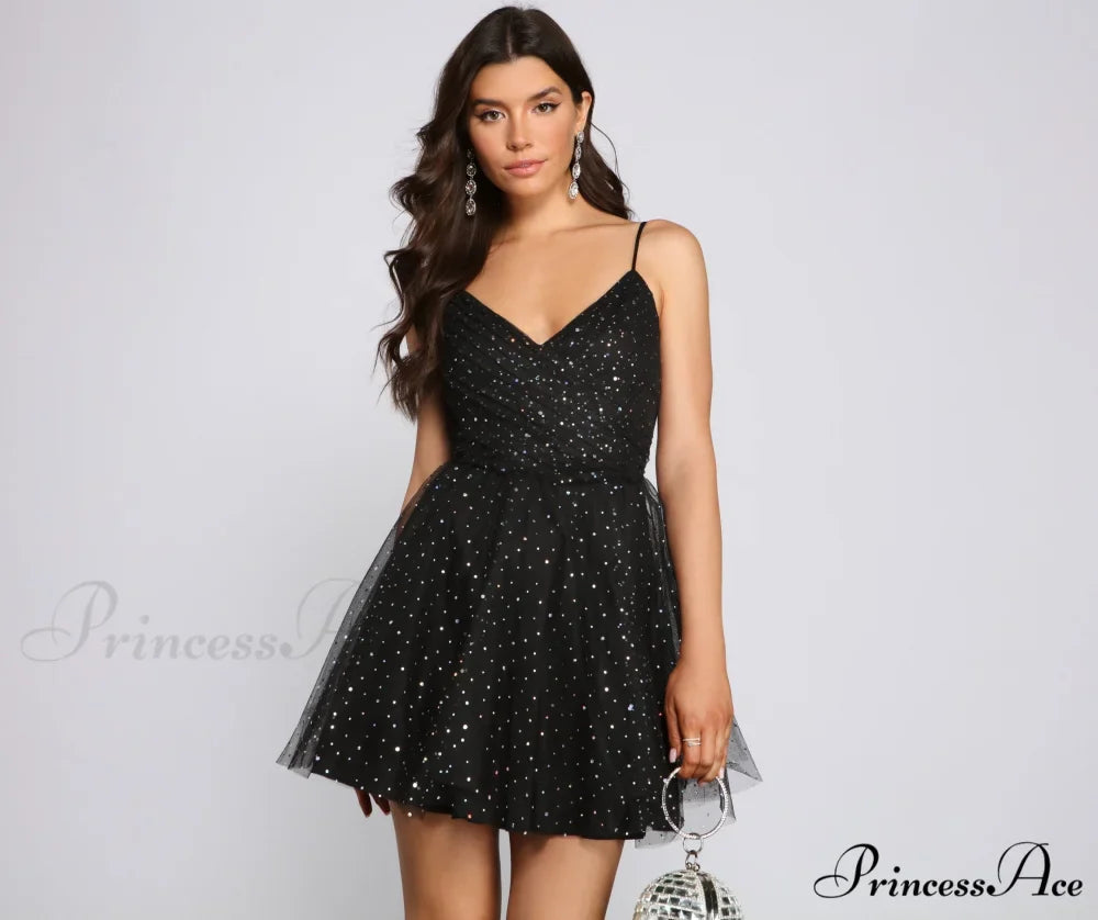 Mia Sequin Stylish Tulle Party Dress