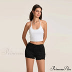 Mid Ascend Gathered Elastic Waist Short