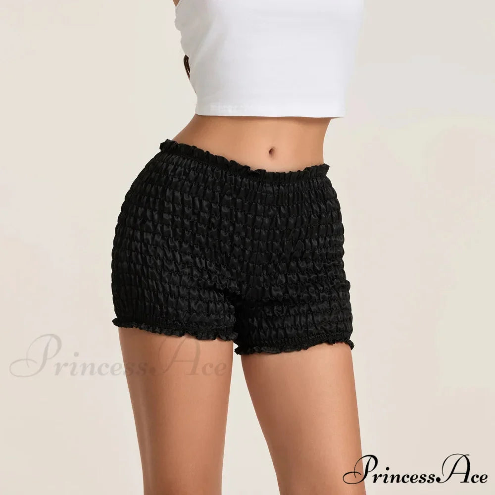 Mid Ascend Gathered Elastic Waist Short