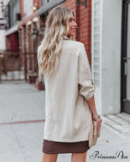 Mid Length Casual Long Sleeve Coat