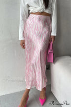 Midi Fishtail Zebra Skirt