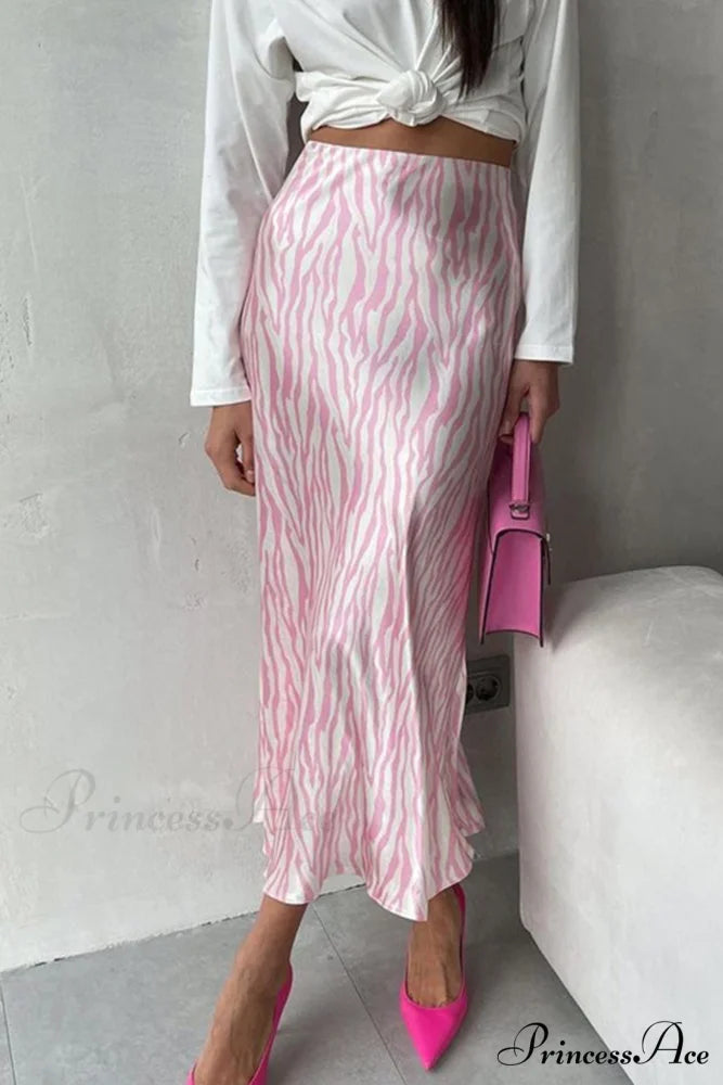 Midi Fishtail Zebra Skirt