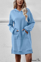 Midi Hoodie Dress with Pocket Slit