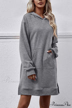 Midi Hoodie Dress with Pocket Slit