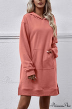 Midi Hoodie Dress with Pocket Slit