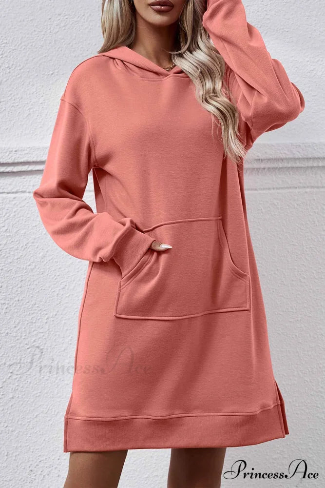 Midi Hoodie Dress with Pocket Slit