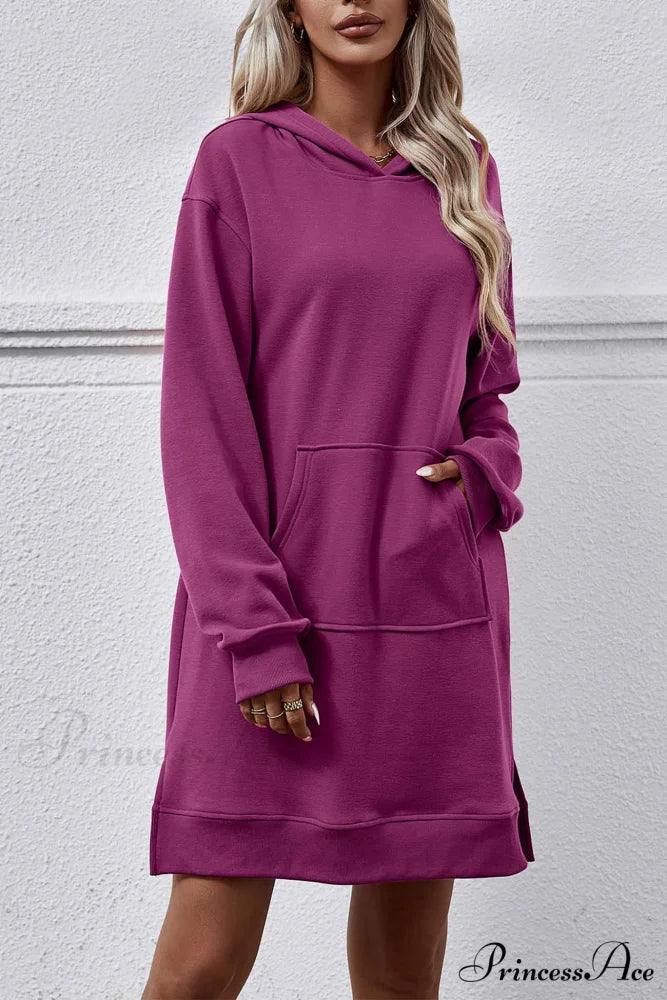 Midi Hoodie Dress with Pocket Slit