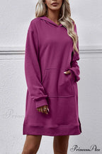 Midi Hoodie Dress with Pocket Slit